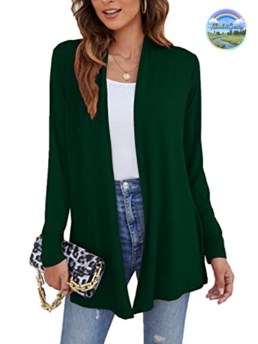Ladlop Women's Lightweight Open Front Cardigan Long Sleeve Soft Drape